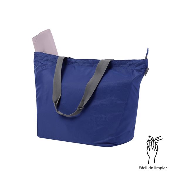 Bolso Ramel Plegable Tipo Shopping Color Azul