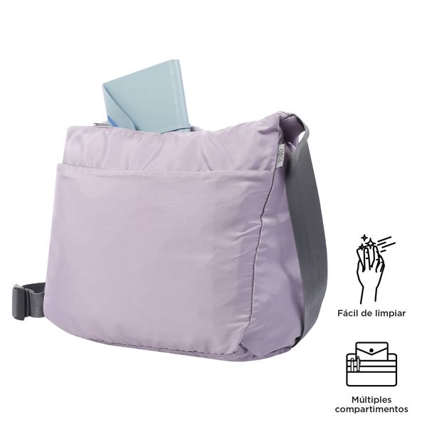 Bolso Taner Plegable Manos Libres Color Morado