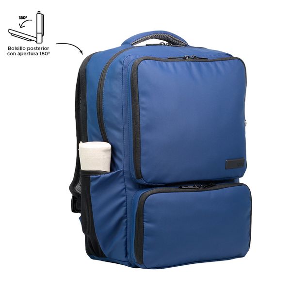 Morral Dragony Con Porta Pc De 14 Color Azul