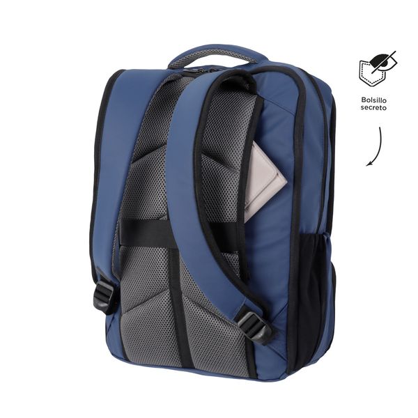 Morral Dragony Con Porta Pc De 14 Color Azul