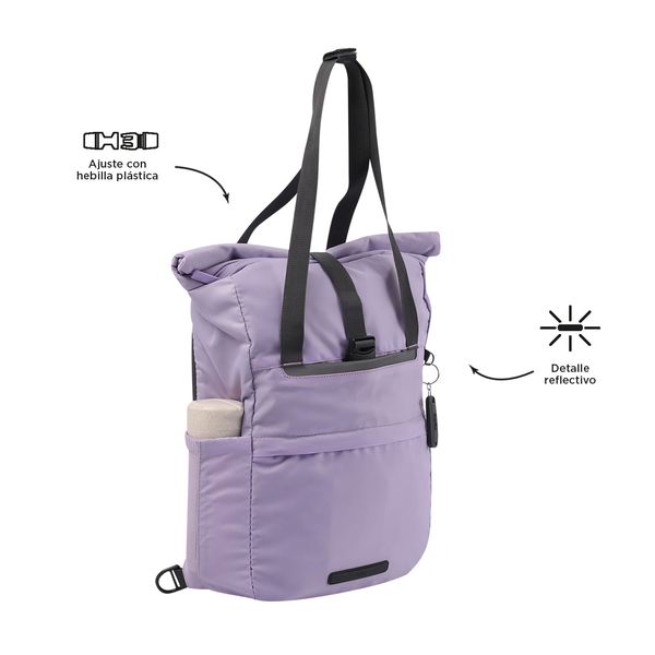 Morral Para Mujer Gloty Con Porta Pc De 13 2 En 1 Color Morado