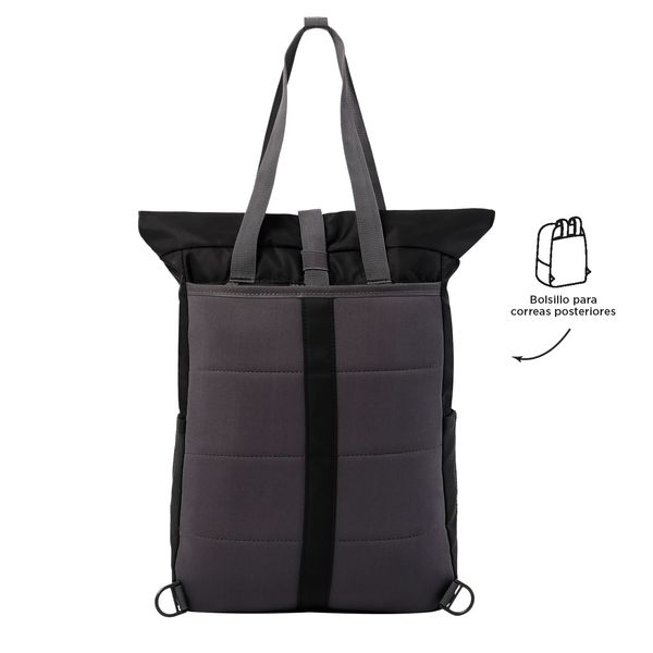 Morral Para Mujer Gloty Con Porta Pc De 13 2 En 1 Color Negro