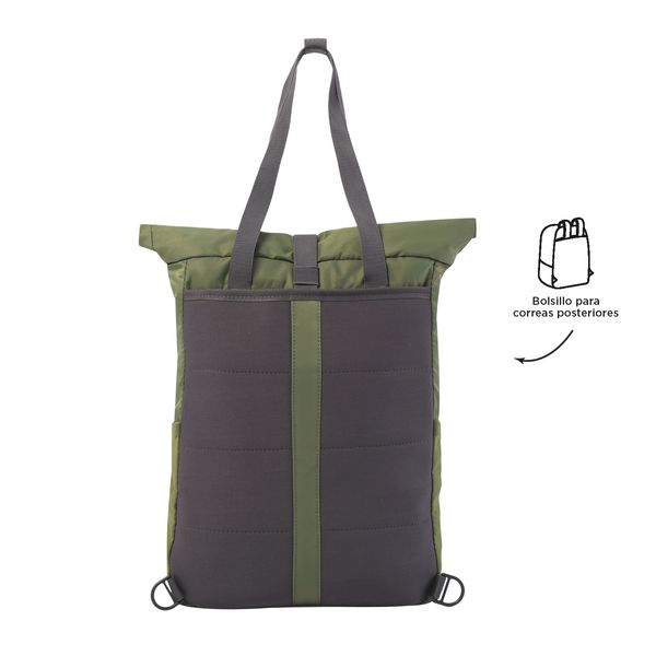 Morral Para Mujer Gloty Con Porta Pc De 13 2 En 1 Color Verde