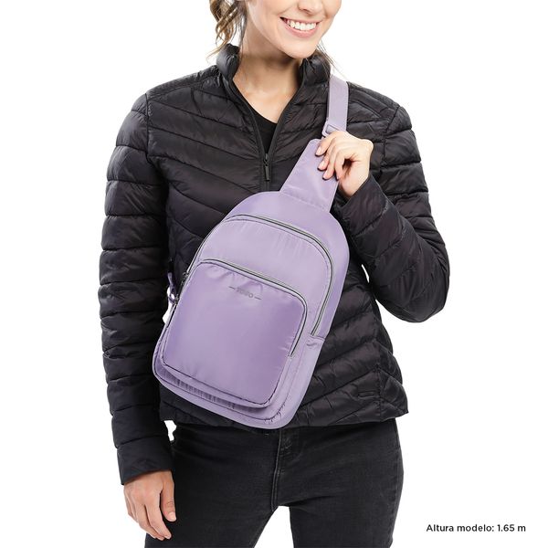 Bolso Crossover Logar Porta Tablet 10 Color Morado