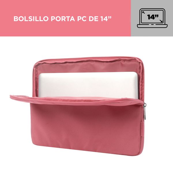 Funda Para Pc De 14 Tranyl Color Rosado