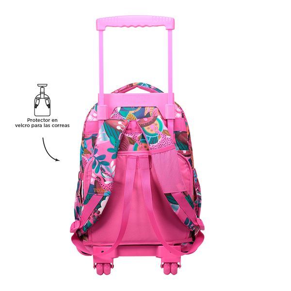 Morral Rue Bomper Renglon Con Ruedas Color Rosado