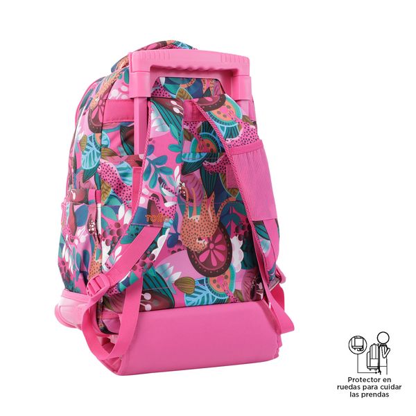 Morral Rue Bomper Renglon Con Ruedas Color Rosado