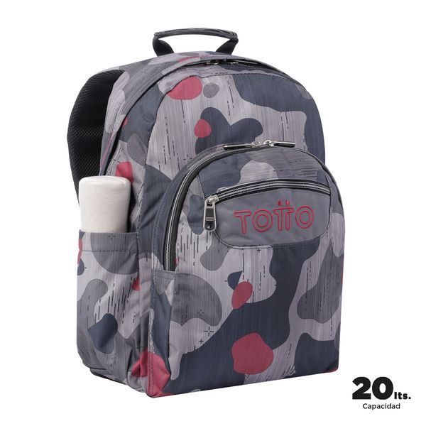 Morral Acuarela Ergonómico Con Porta Pc De 14 Color Gris