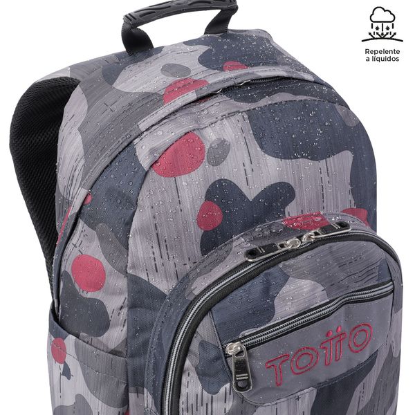 Morral Acuarela Ergonómico Con Porta Pc De 14 Color Gris