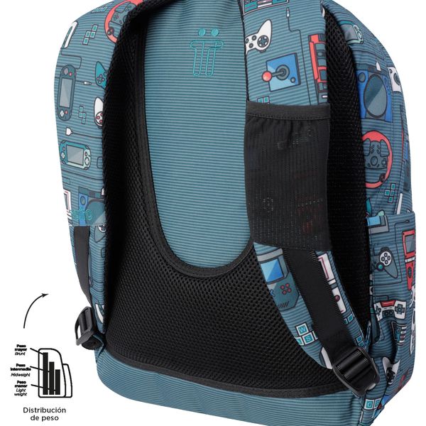 Morral Acuarela Ergonómico Con Porta Pc De 14 Color Gris