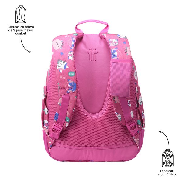 Morral Rayol Ergonómico Con Porta Pc De 14 Color Rosado