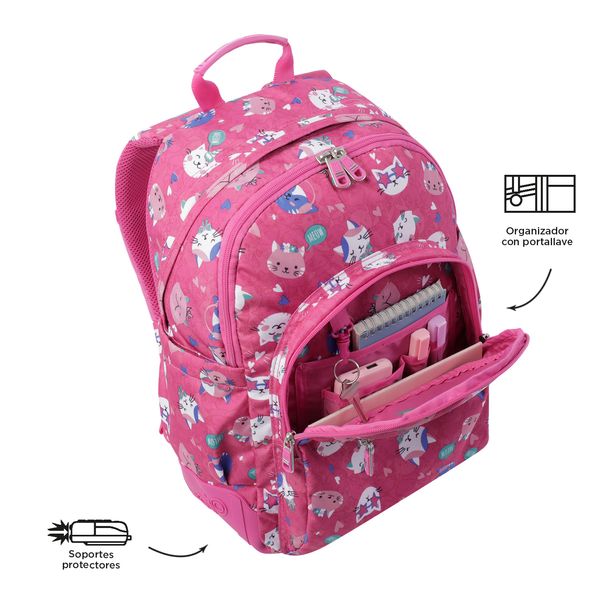 Morral Rayol Ergonómico Con Porta Pc De 14 Color Rosado