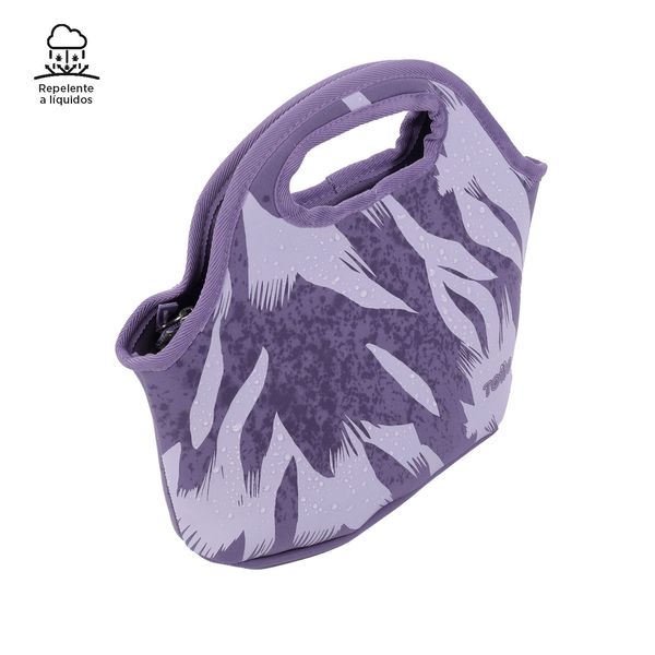 Lonchera Para Mujer  Feliza Con Recipiente Plástico Color Morado