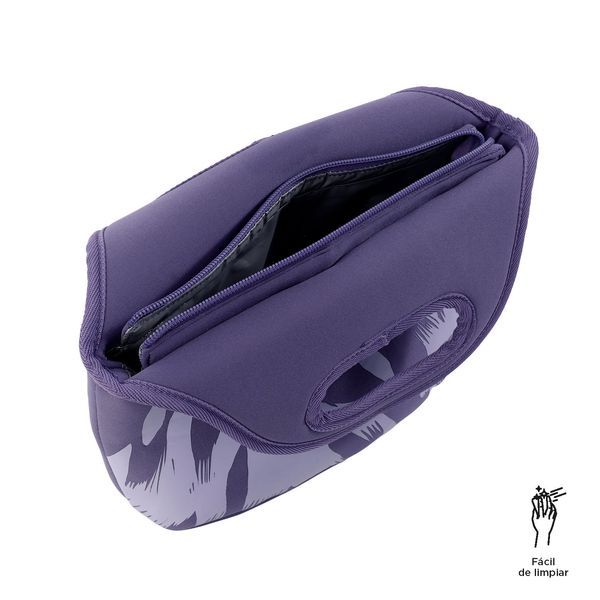 Lonchera Para Mujer  Feliza Con Recipiente Plástico Color Morado