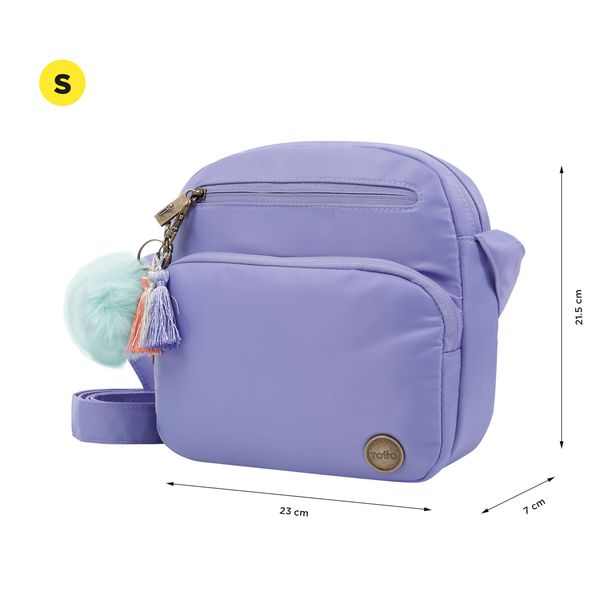 Bolso Pequeno Con Porta Tablet Corneana Color Morado