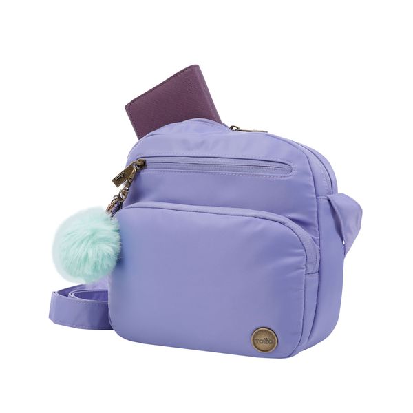 Bolso Pequeno Con Porta Tablet Corneana Color Morado