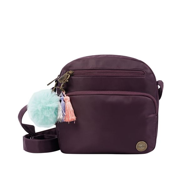 Bolso Pequeno Con Porta Tablet Corneana Color Morado