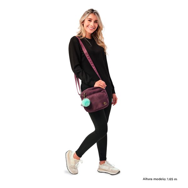 Bolso Pequeno Con Porta Tablet Corneana Color Morado