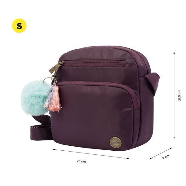 Bolso Pequeno Con Porta Tablet Corneana Color Morado