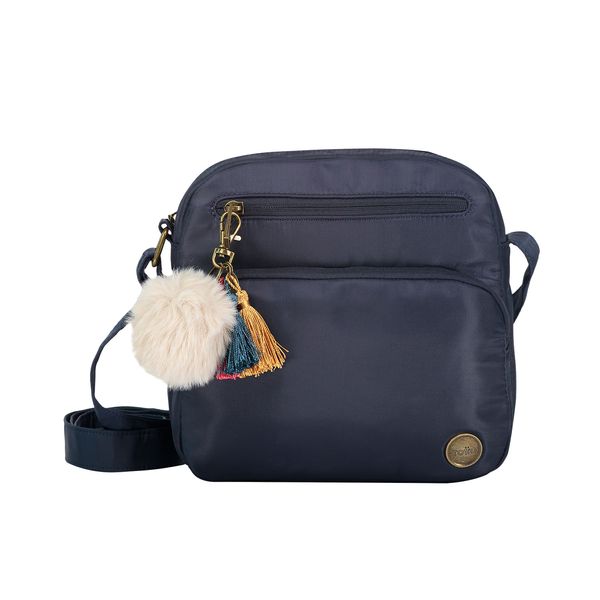 Bolso Pequeno Con Porta Tablet Corneana Color Azul