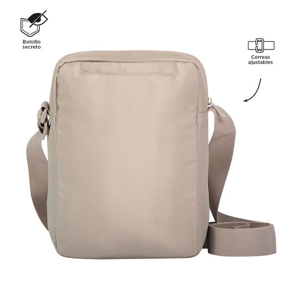 Bolso Pequeno Con Porta Tablet Wyvi Color Terreo