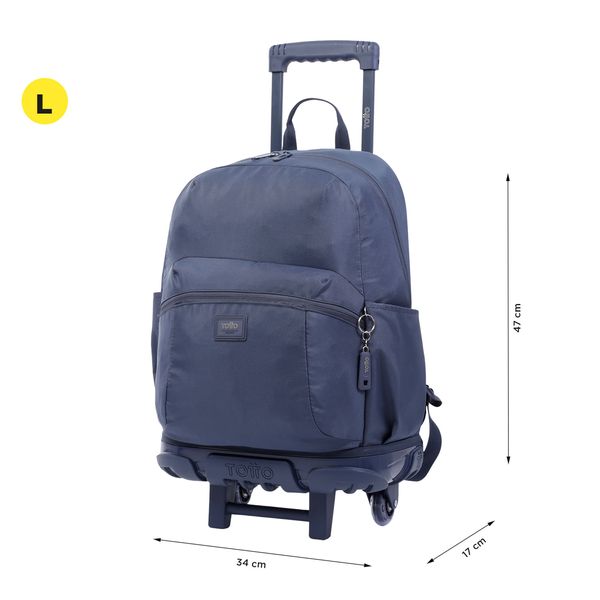 Morral Rue Bomper Trik Grande Con Ruedas Color Azul