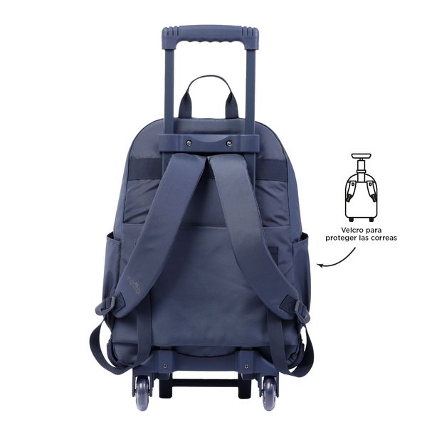 Morral Rue Bomper Trik Grande Con Ruedas Color Azul