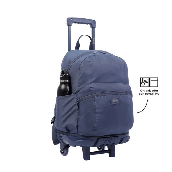 Morral Rue Bomper Trik Grande Con Ruedas Color Azul