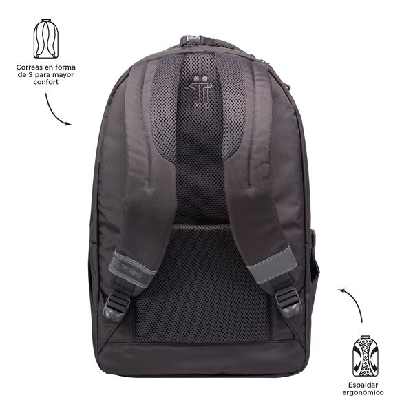 Bolso universitario indo gris