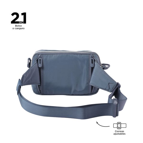 Bolso Manos Libres Mujer Funty Pequeno Gris