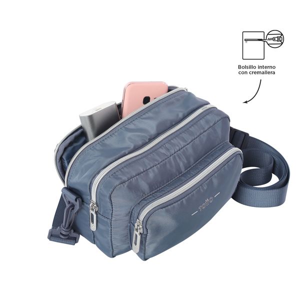 Bolso Manos Libres Mujer Funty Pequeno Gris