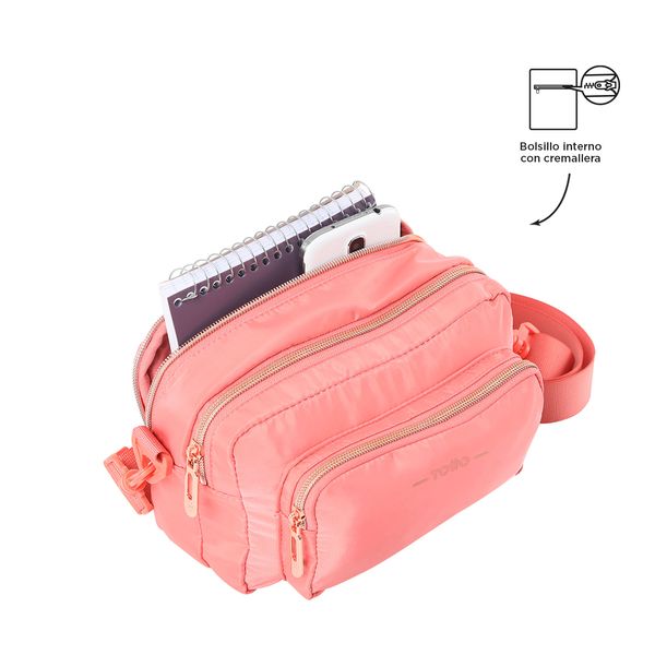 Bolso Manos Libres Mujer Funty Pequeno Rosado