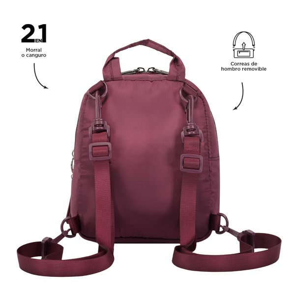 Morral Para Mujer Yuen 3 En 1 Color Morado