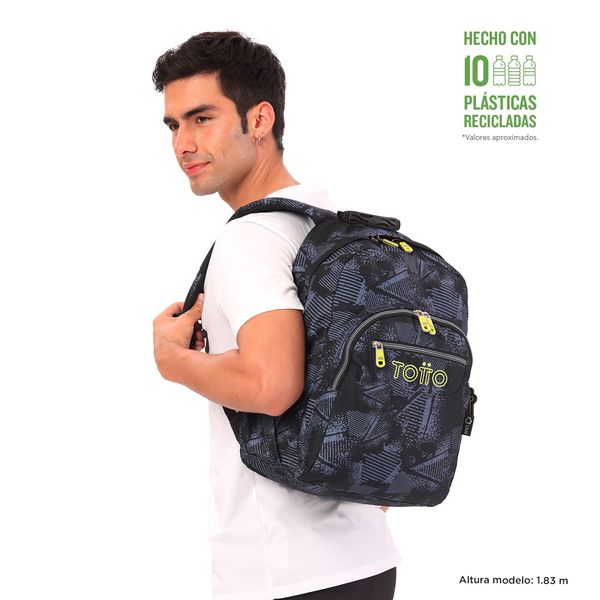 Morral Hombre Acuarela Escolar Gris