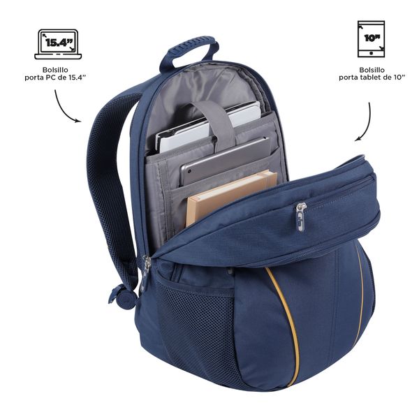 Morral Hombre P Tablet Y Pc Cambri Azul