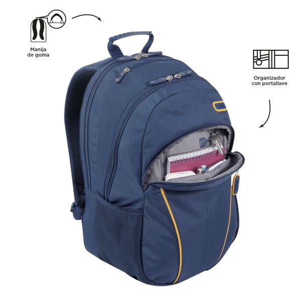 Morral Hombre P Tablet Y Pc Cambri Azul