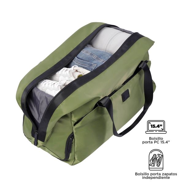 Tula De Viaje Weekender Grande Color Verde Talla XL