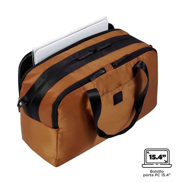 Tula De Viaje Weekender Con Porta Pc De 154 Color Terreo Talla L