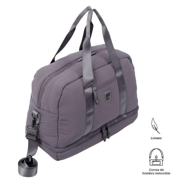 Tula De Viaje Pixie Mediana Color Gris Talla M