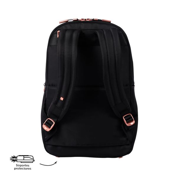 Morral de Oficina Negro con Detalles Metálicos