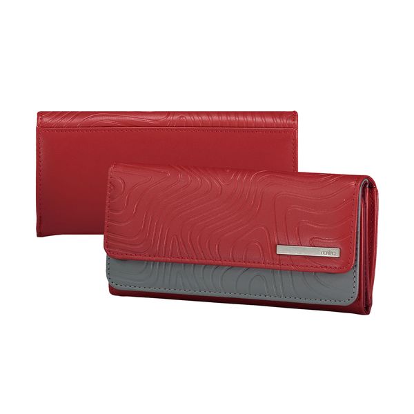 Billetera Pu Leather Rfid Subra Color Rojo