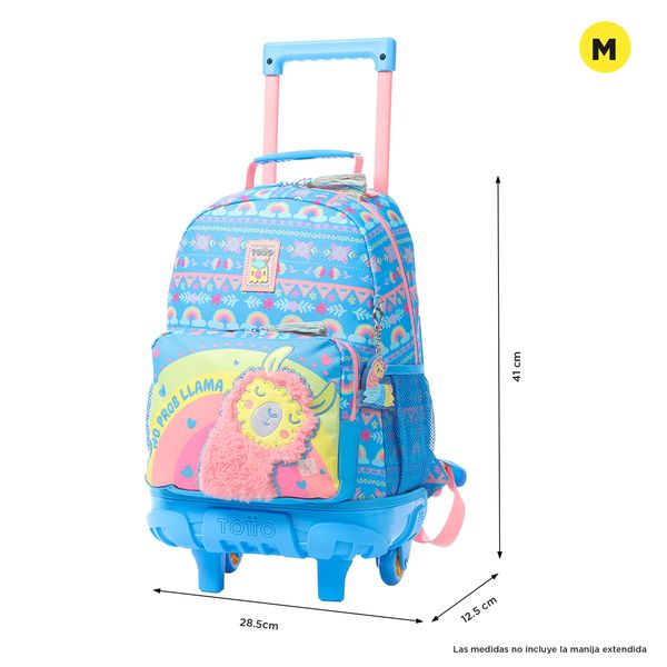 Morral escolar llama azul nina