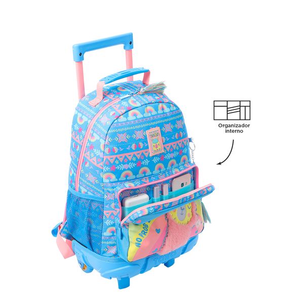 Morral ruedas infantil llama