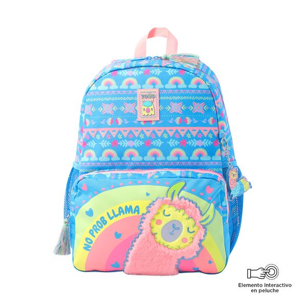 Morral mediano Llama M Azul