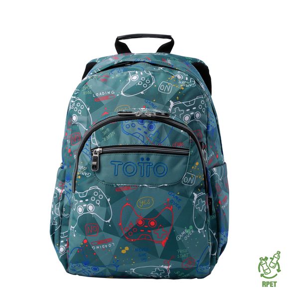 Morral Escolar Porta PC 14 Acuarela Verde