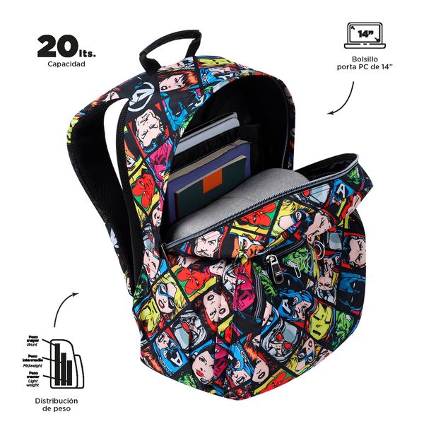 Morral Para Hombre Avengers 60 Anos Negro