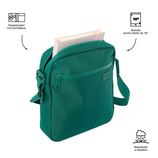 Bolso Manos Libres Hombre P Tablet Pastizal Pequeno Verde