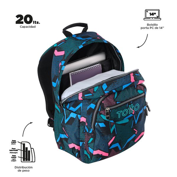 Morral Mujer Acuarela Escolar Negro