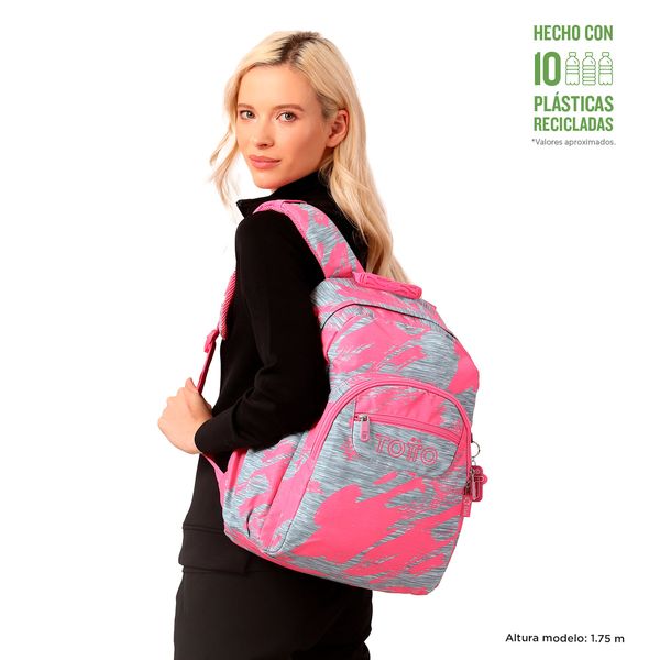 Morral Mujer Acuarela Escolar Rosado