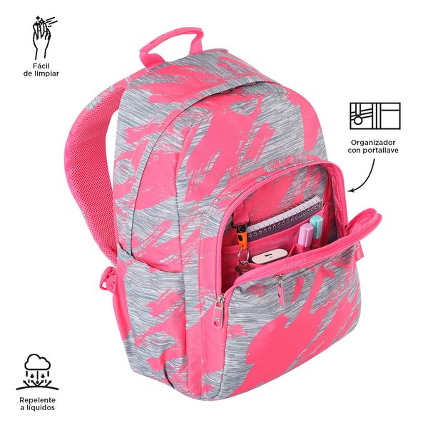 Morral Mujer Acuarela Escolar Rosado